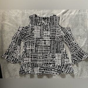 Alfani Modern Belle Sleeve Open‎ Shoulder Blouse - 2X